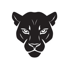 Panther head logo black