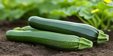 Bountiful Fresh Zucchini Garden Harvest Ready for Market, Perfect for Health-Conscious Gourmets