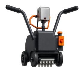 Concrete milling machine with a laser-guided alignment system for accurate surface leveling in high-precision industrial floors.