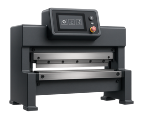 CNC guillotine shear with a customizable control algorithm and data logging capability for an advanced engineering research lab
