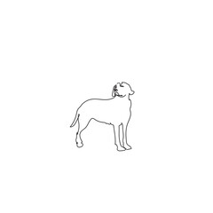 Minimalist Dog Line Art Illustration on White Background