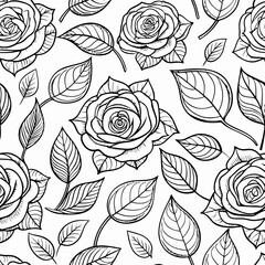 seamless pattern with roses