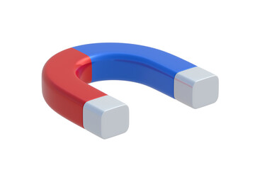 Magnet isolated on white background. 3d render