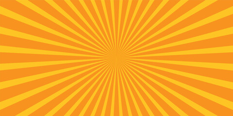 Vector Abstract orange sun rays and sunburst,Vector illustration. Sun beam ray sunburst pattern background. Retro bright backdrop.