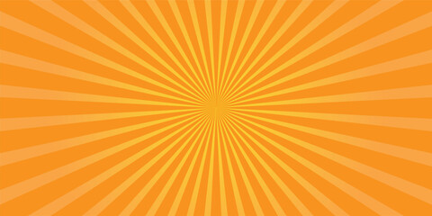 Obraz premium Vector Abstract orange sun rays and sunburst,Vector illustration. Sun beam ray sunburst pattern background. Retro bright backdrop.