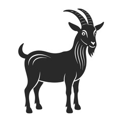 Goat silhouette vector illustration