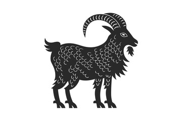Goat silhouette vector illustration