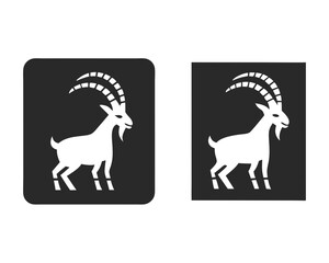 Goat icon silhouette vector illustration