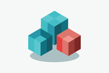 Fototapeta premium Abstract Geometric Cubes Modern 3D Design Illustration