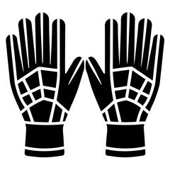 Goalkeeper Gloves silhouette vector illustration