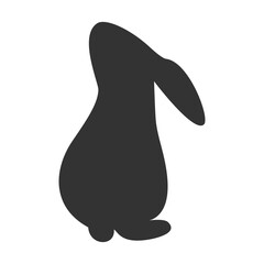 Looking up rabbit silhouette illustration

