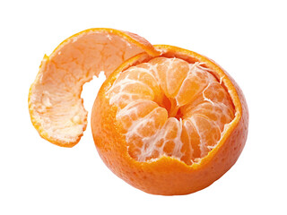 Fresh peeled juicy orange with vibrant zest highlighting sweet citrus fruit goodness closeup view