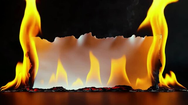Paper flame burning with fire.For background ideas
