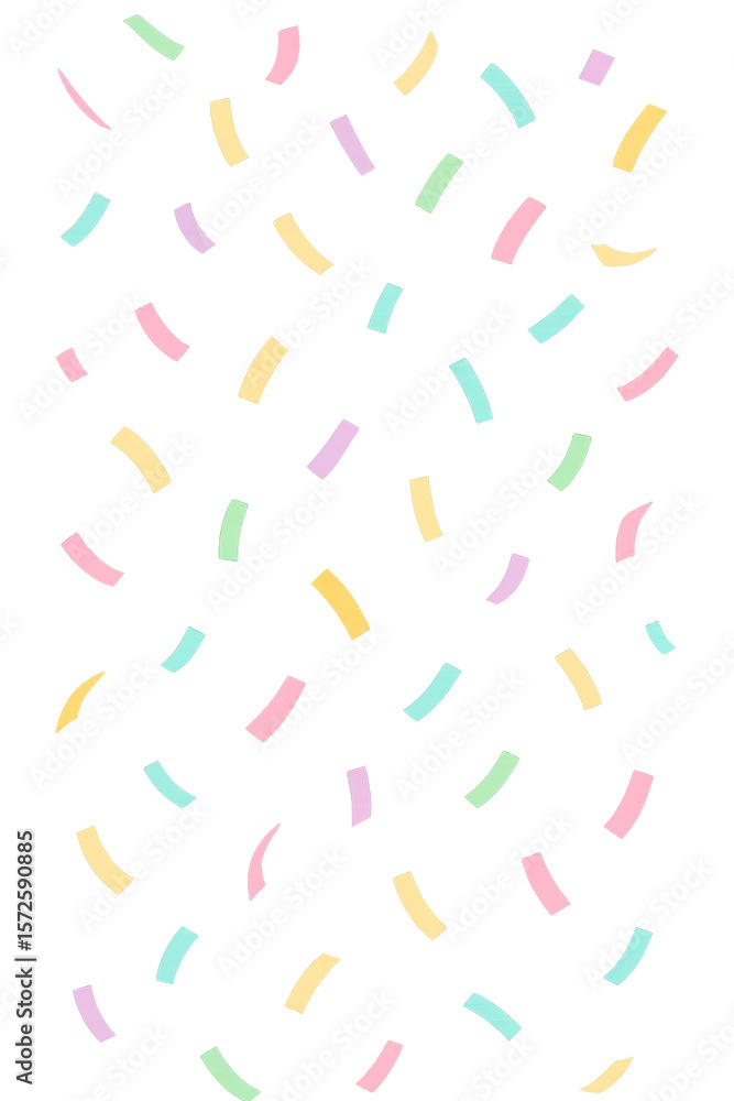 Poster isolate transparent alpha channel confetti colorful confetti pattern on black background for celebra