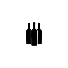 Wine set icon flat vector design.