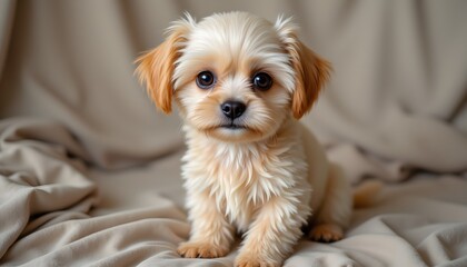 A small, elegant dog with a moderately long silky coat, characterized by a gentle, affectionate temperament, large round eyes giving a melting expression, and feathered ears and legs