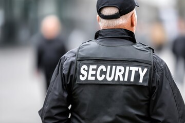 Security guard in the street. Ai Generative