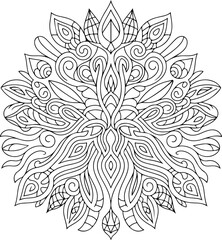 Beautiful Floral Mandala Design | Creative Ornamental Circle Vector