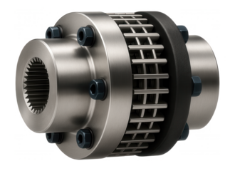 Flexible grid coupling with a metal grid element for a power generation facility