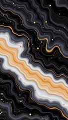 create a black and gold marble abstract background using decorative acrylic paint pouring techniques that feature a rock marble texture