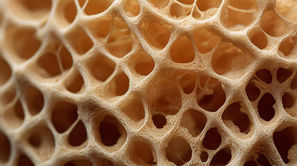 Microscopic Texture of Bread Sponge – Porous Gluten Structure for Celiac Disease and Wheat Research, Scientific Food Microscopy and Organic Nutritional Design Background