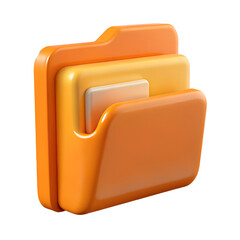 Orange 3D Folder Icon