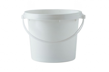White plastic bucket with handles (44)