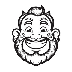 Wild animal head vector illustrations for lion, wolf, and bear mascots, perfect for tribal tattoos or cartoon designs