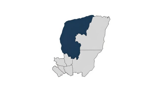 Map of Nigeria Highlighting the Northwestern Region in Dark Blue