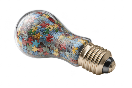 Puzzle Pieces Lightbulb