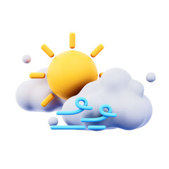 daytime thunderstorm 3d illustration