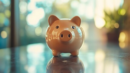 Obraz premium Piggy Bank Savings Money Financial Security Concept