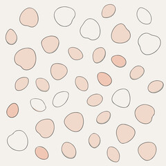 Abstract Pastel Pink and White Organic Shapes Seamless Pattern Background