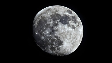 Full Moon Crater Detail High Resolution