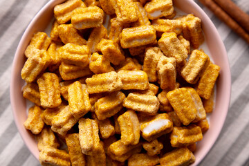 Healthy Mini Churros Breakfast with Whole Milk