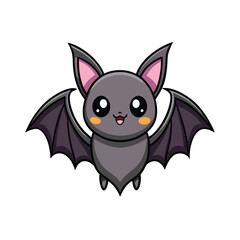 Fototapeta premium Bat with Winking Eye and Soft Wings Spread Wide