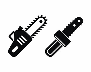 Chainsaw icon silhouette vector illustration