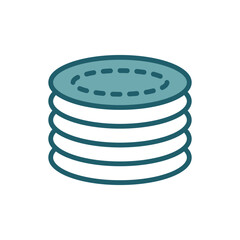 cotton pads icon vector design template simple and clean