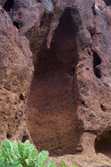 Eroded volcanic wall in Anaga