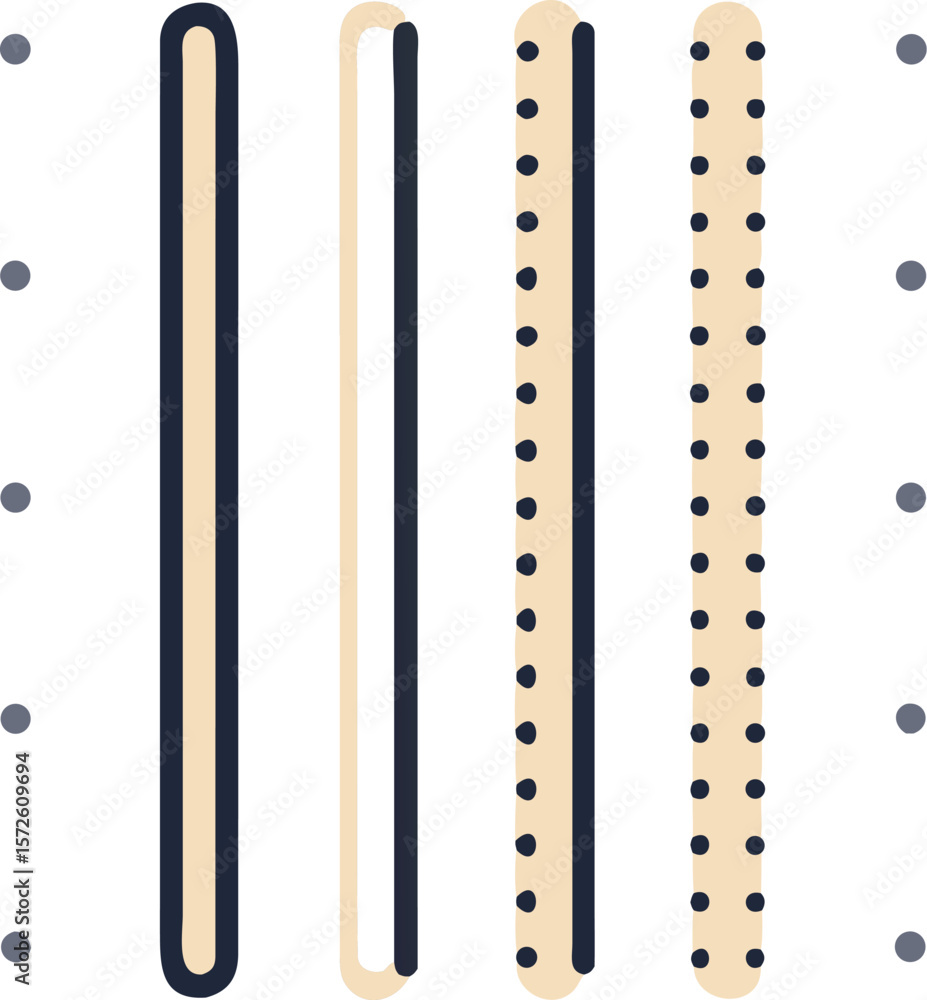 Aufkleber abstract vertical lines pattern with dots minimalist design element for background texture