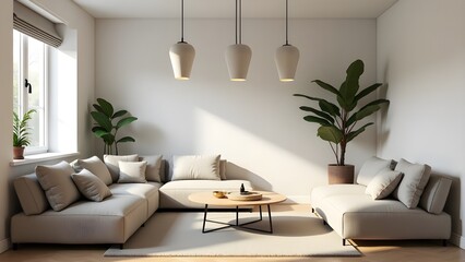 Modern Living Room Interior Featuring Sofa