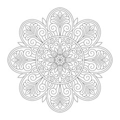Crystal Mandala, Elegant Geometric Floral Design Vector illustration