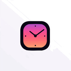 My Simple flat 2D illustration of a icon alarm clock isolated on a white background, vector 2D design, icon, flat 2d illustration art, Eps painting, Vector set