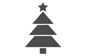 飾りのないクリスマスツリーアイコン