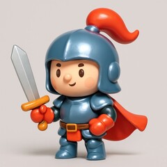 Cute knight cartoon character