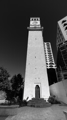 The old clock tower in tirana main square