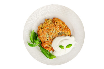 Potato pancakes drainiki potato cutlets vegetable dish fresh delicious gourmet food background on...