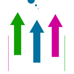 business graph with arrow