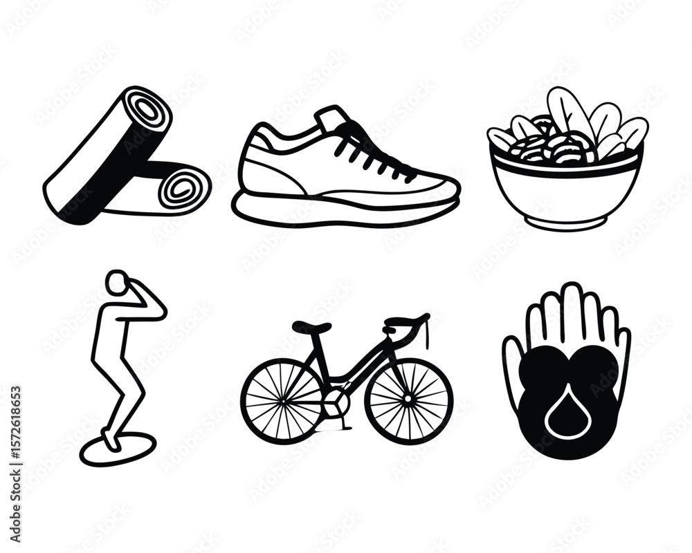 Poster comprehensive icon collection featuring a wide variety of lifestyle elements perfect for enhancing u