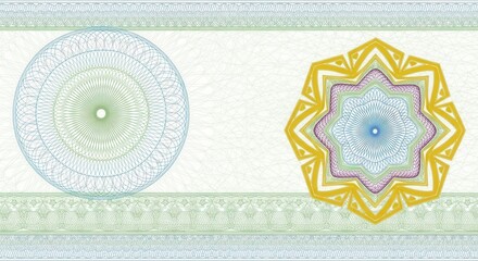 Guilloche security pattern for certificates, diplomas, and banknote design